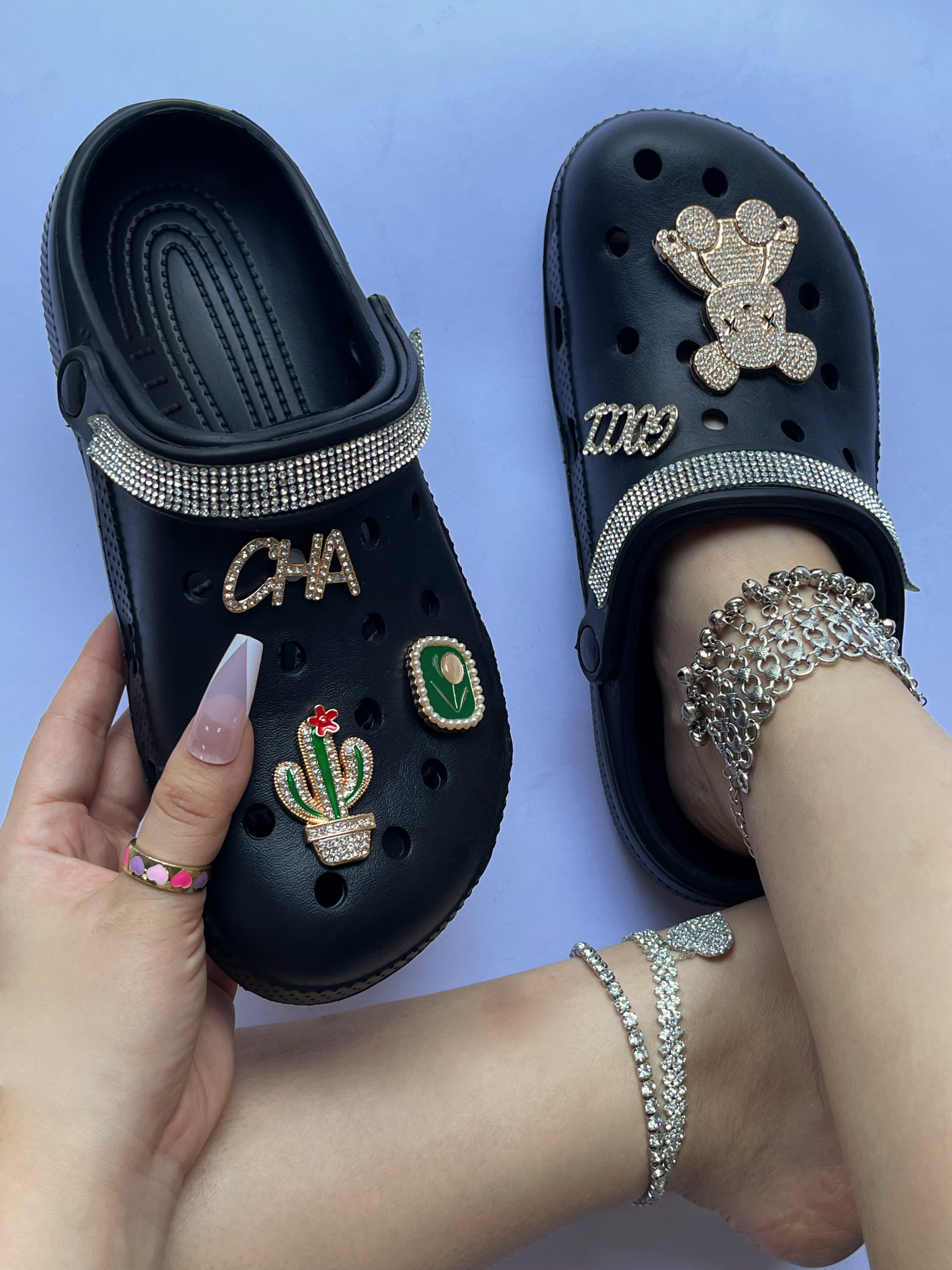 Cactus accessories high-heeled hole shoes women's summer slope heel thick bottom hole shoes women's shoes 26