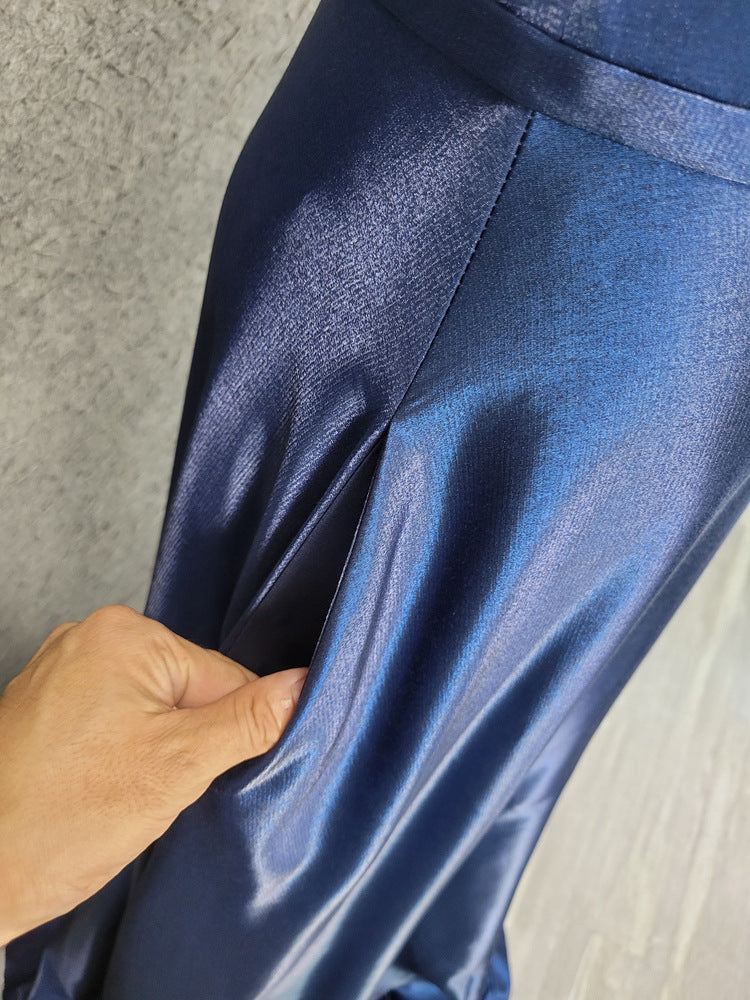 Straps Deep V Sexy Chic Formal  Party Dress A Swing Evening Dress（Processing time need 3-6 days） 8