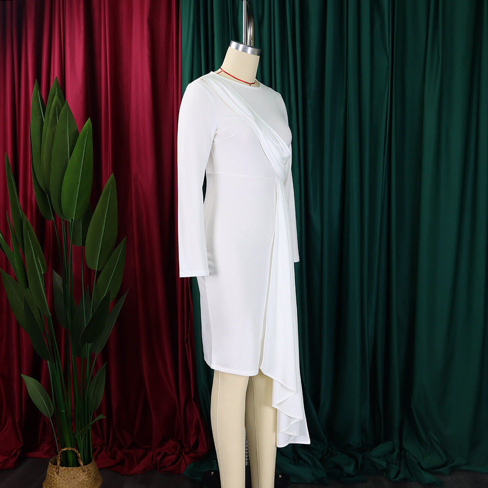 Autumn Long Sleeve Chic Elegant ol Pencil Plus Size African Dress 21