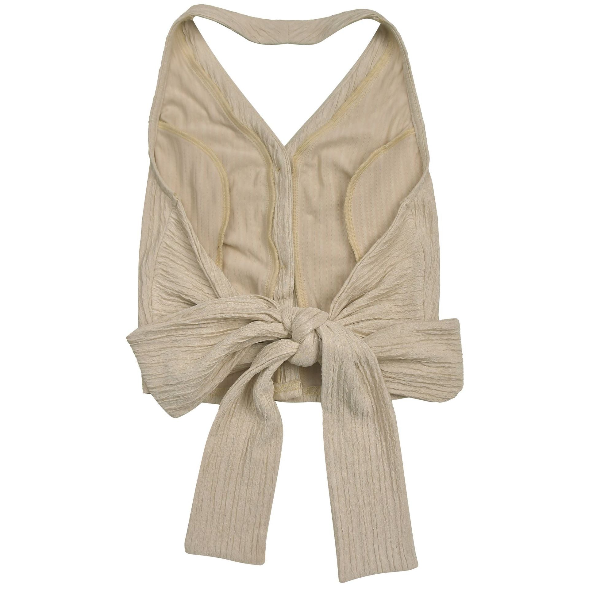 Fashion Women's Casual Halter Neck Lace-Up Top & Pants Two-Piece Set 26