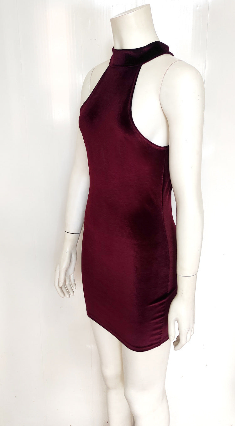 Women gold velvet sexy Bodycon Dress 13