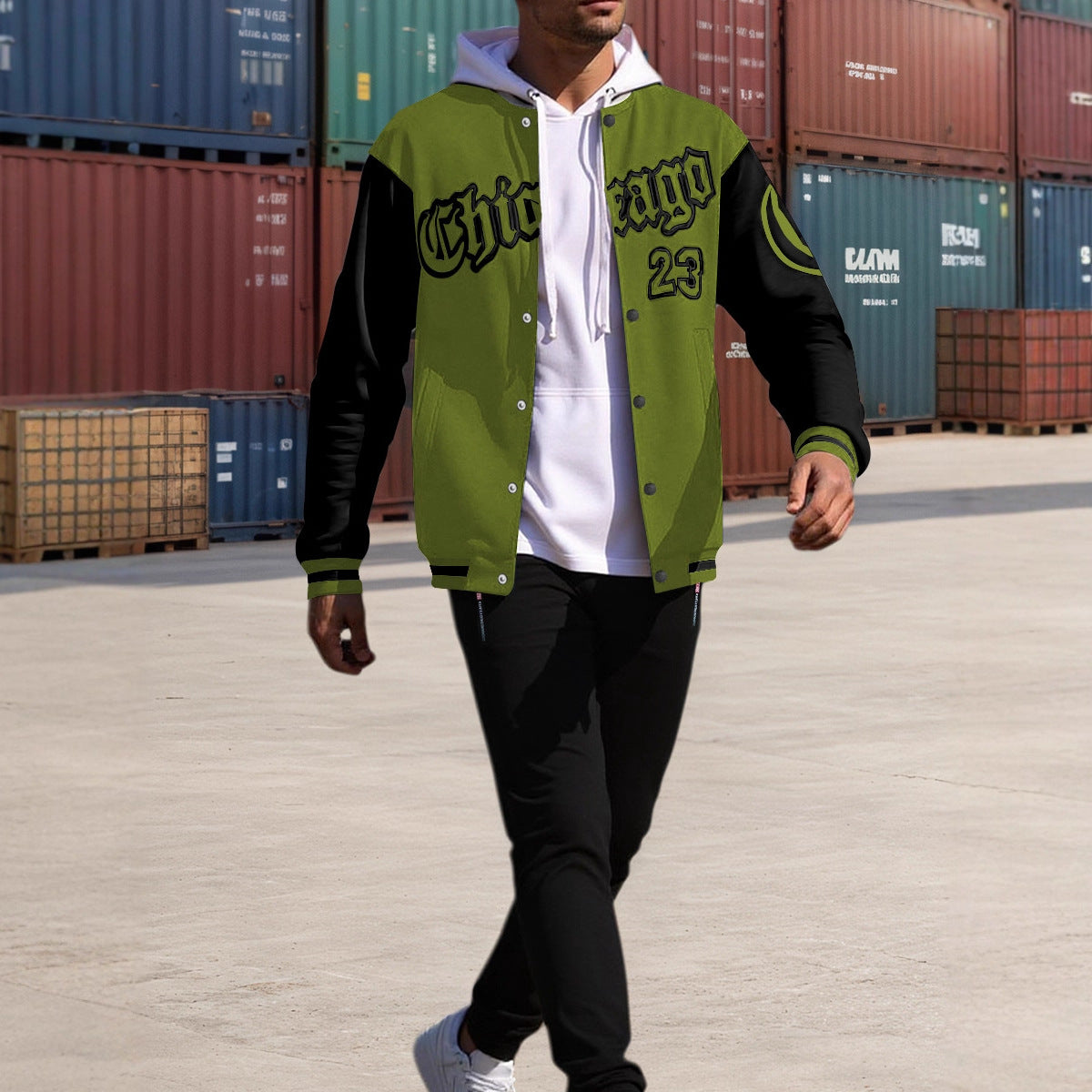 Men's fall American casual baseball jacket 12