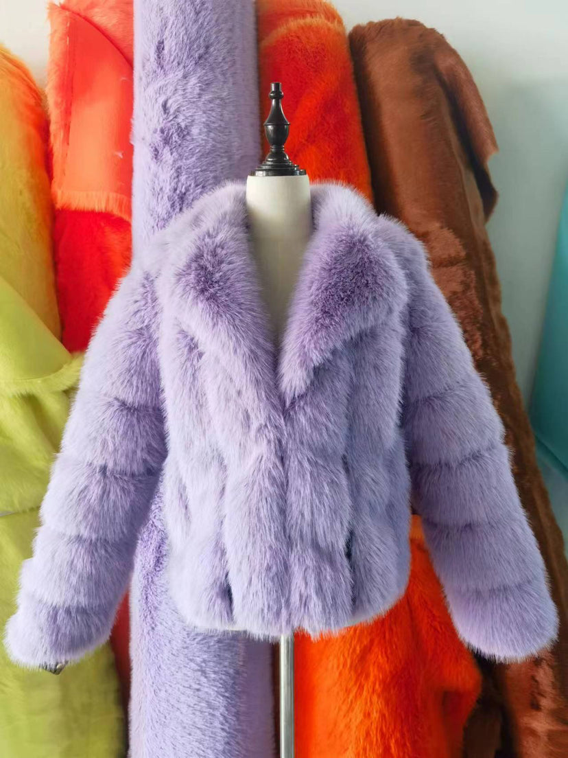 Fur coat women's autumn winter faux fur coat 16