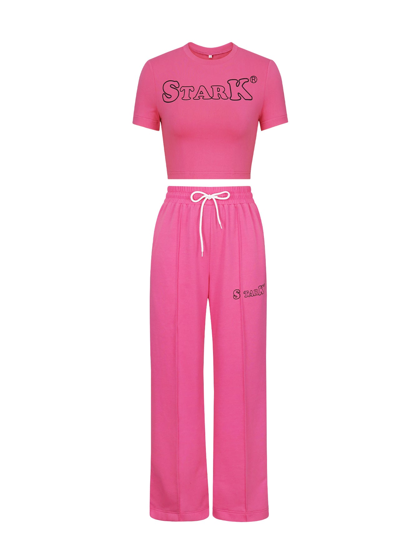 Fashionable Sports Two-Piece Pants Set Women's Sports Casual Letter Print T-Shirt Tops Trousers Fashion Suit 9