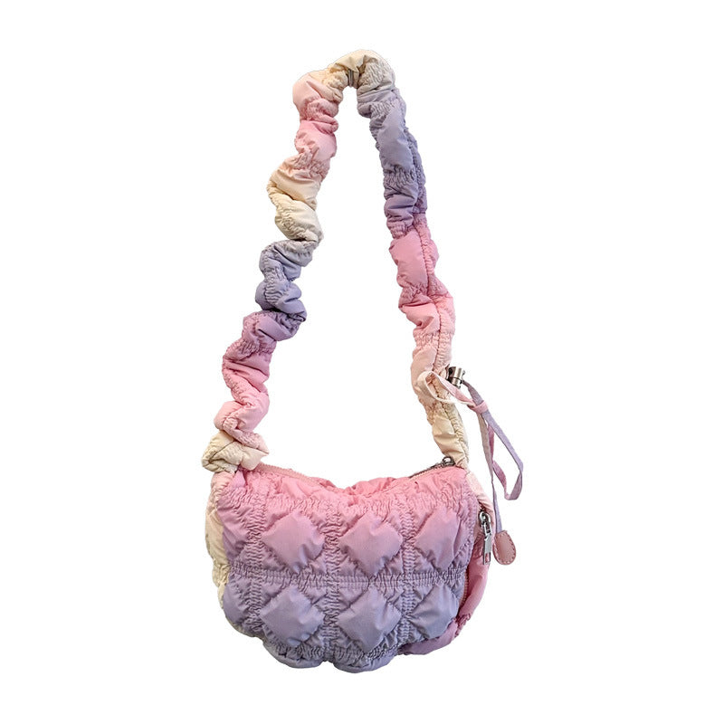 Women Pleated Cloud Casual One Shoulder Crossbody Dumpling Bag 9