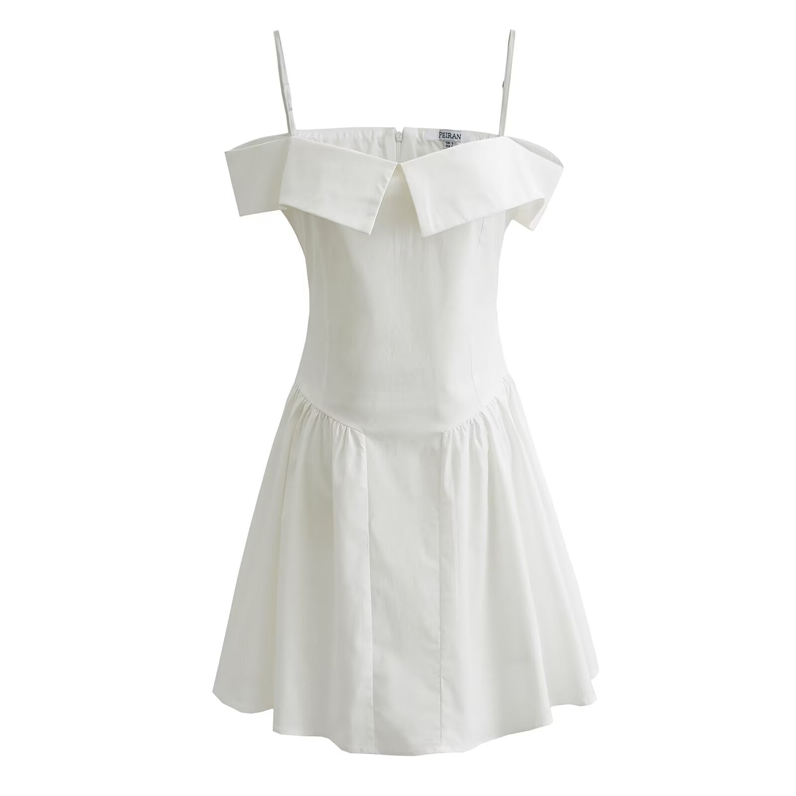 Winter Off Shoulder Slim Waist Solid Color Sexy Short Dress