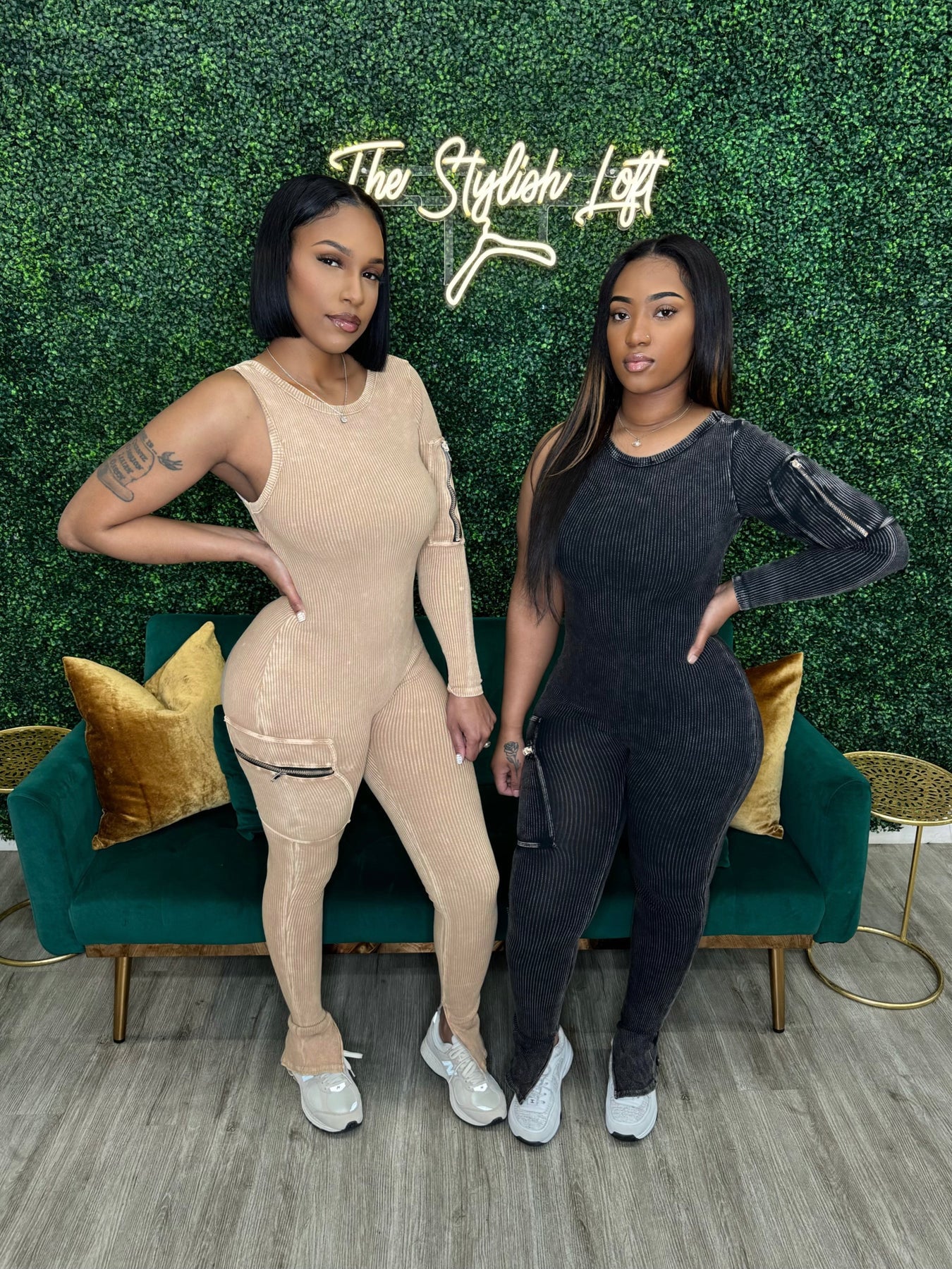 Women Casual Ribbed Pocket Single Sleeve Jumpsuit 7