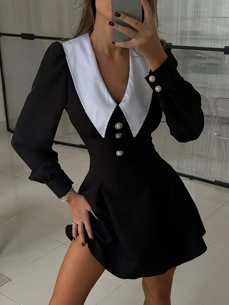 Women French Long-Sleeved Autumn Dress 6