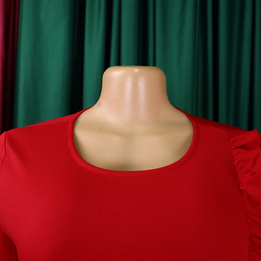 Spring Chic Slim Pencil Skirt Fashion Bodycon Africa Plus Size Dress 29