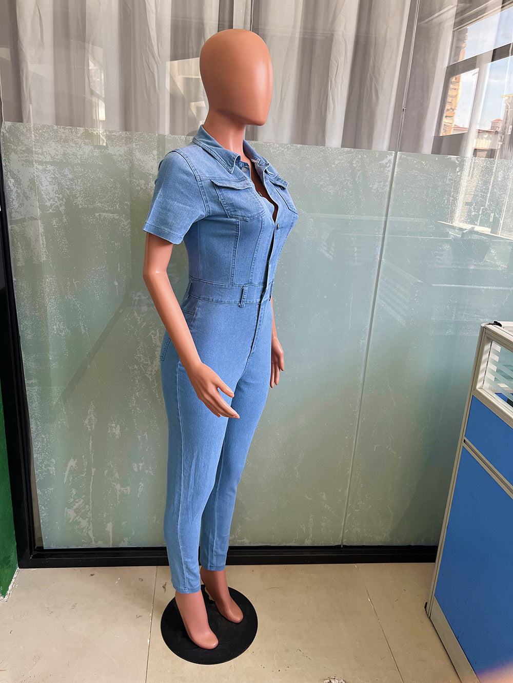 Women Sexy Denim Jumpsuit 14