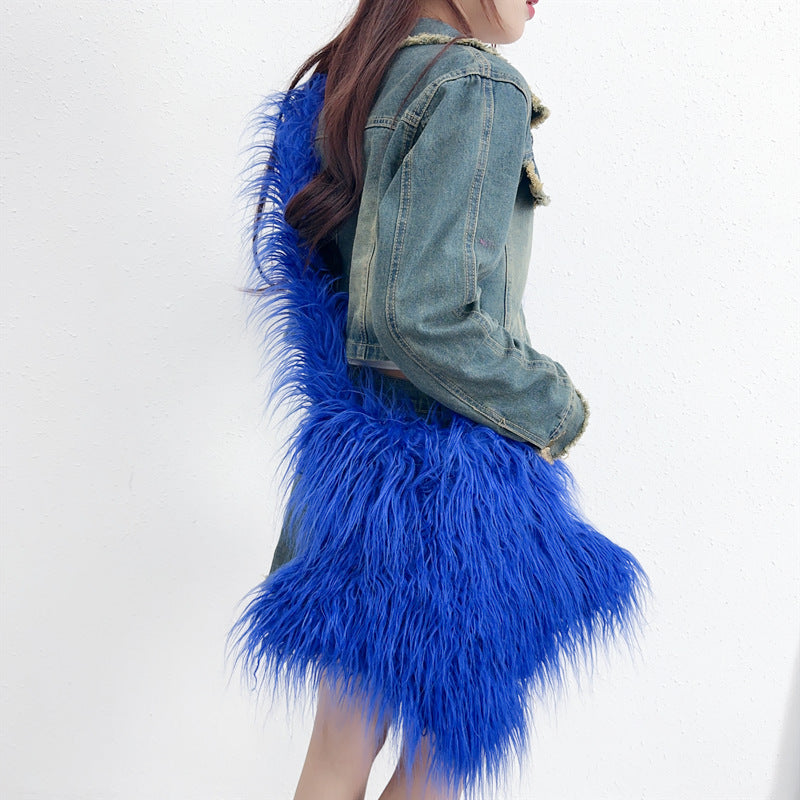 Fashion Girl Furry Messenger Bag 29