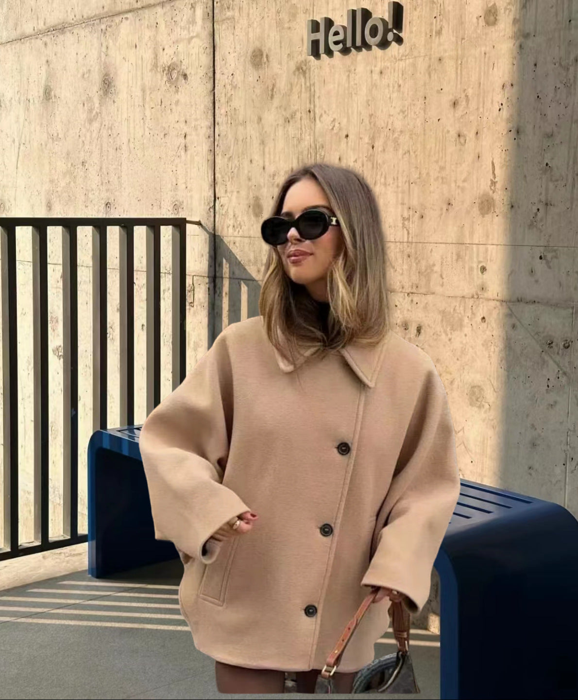 Women Turndown Collar Long Sleeve Jacket