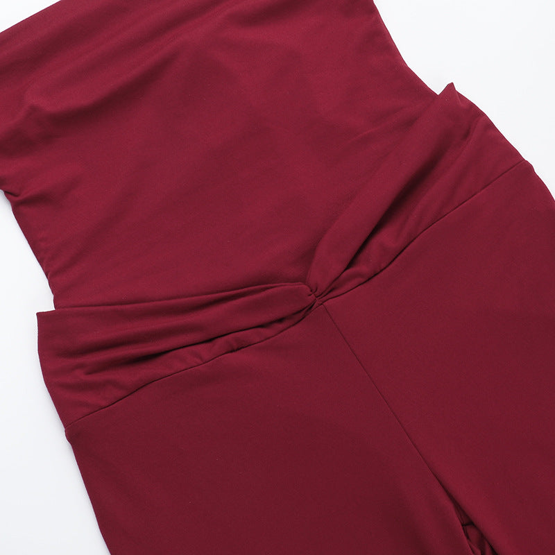 Sexy Slim-Fit Low Back Jumpsuit Autumn Tight-Fitting Romper 16