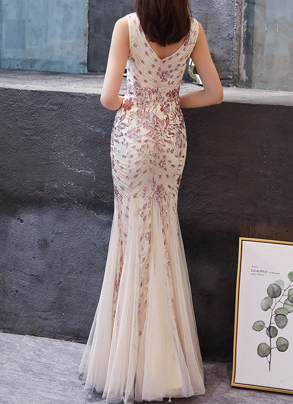 Evening dress female Formal Party Chic elegant annual meeting long fishtail sequin sexy dress 16