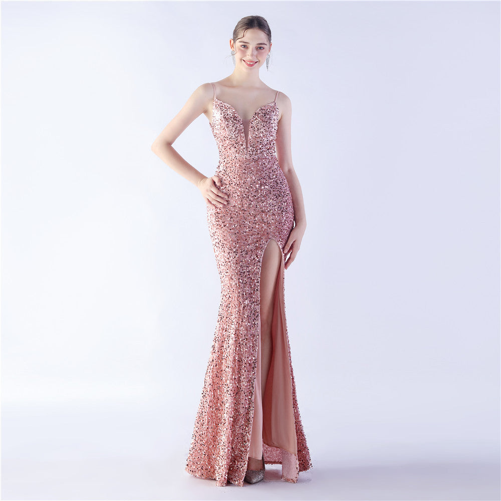 Plus Size Women Sequins Formal Party Maxi Evening Drees 7