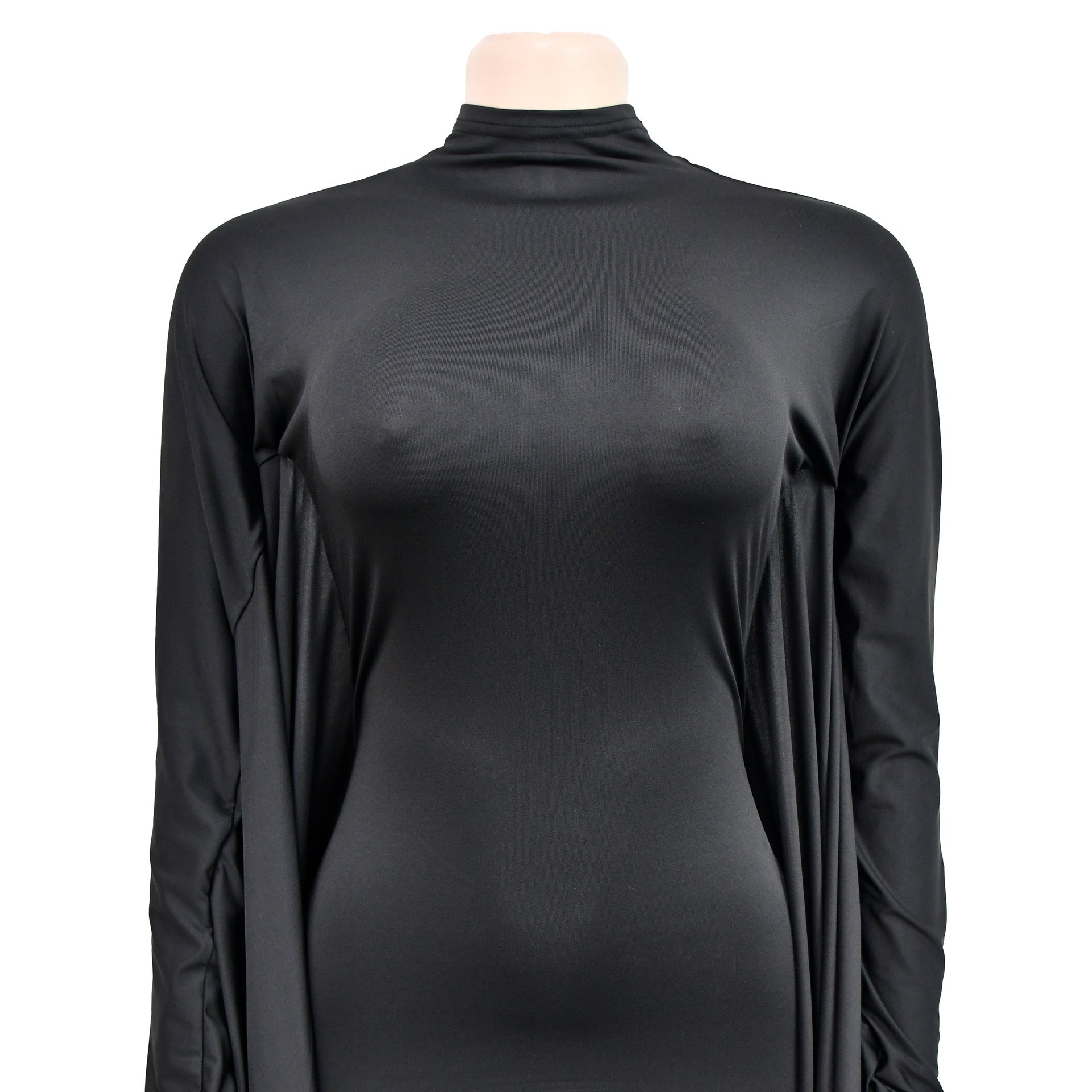 Women's fashion solid color bat style long-sleeved long dress 22