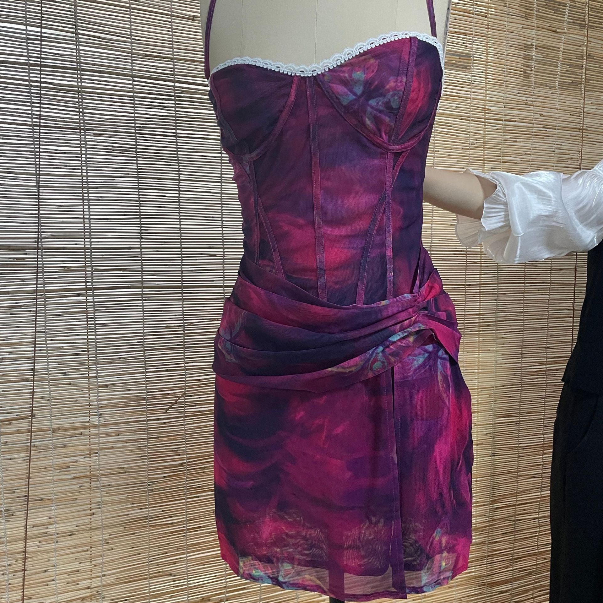 Women's Strap Lace Slit Dress 5