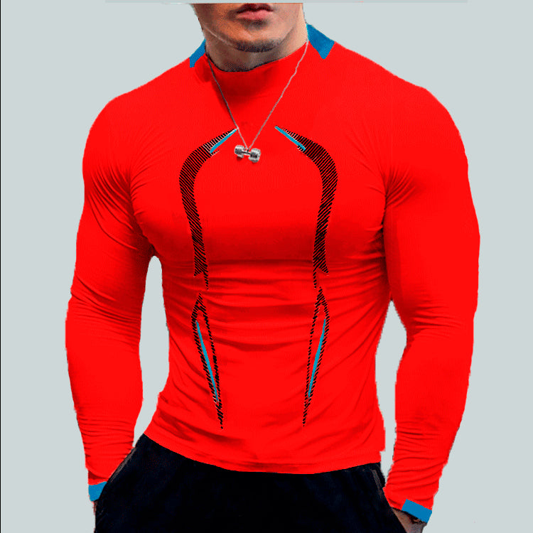 Summer Men'S Fitness Sports Training Breathable Short-Sleeved Quick-Drying Clothes Fashion Long-Sleeved T-Shirt New 4