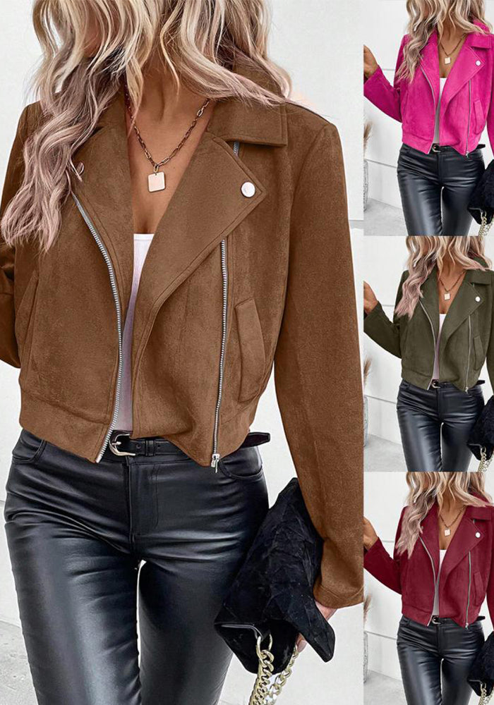 Jacket Short Coat Suede Top Women's Wear
