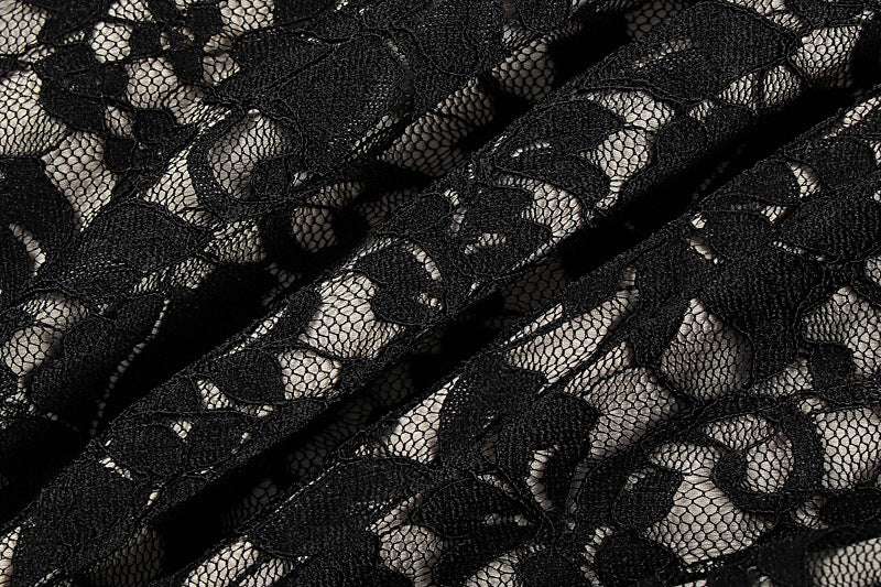 Summer Women's Sexy Fashion Halter Neck Lace-Trimmed Slit Slim Dress 16