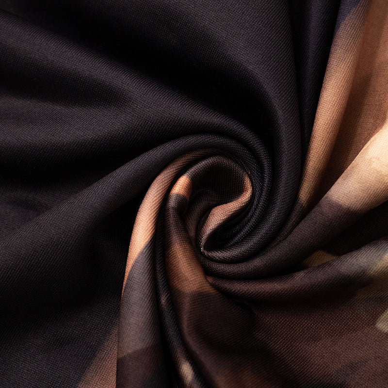 Women Autumn and Winter Street Sexy Bodycon Printed Maxi Dress 13