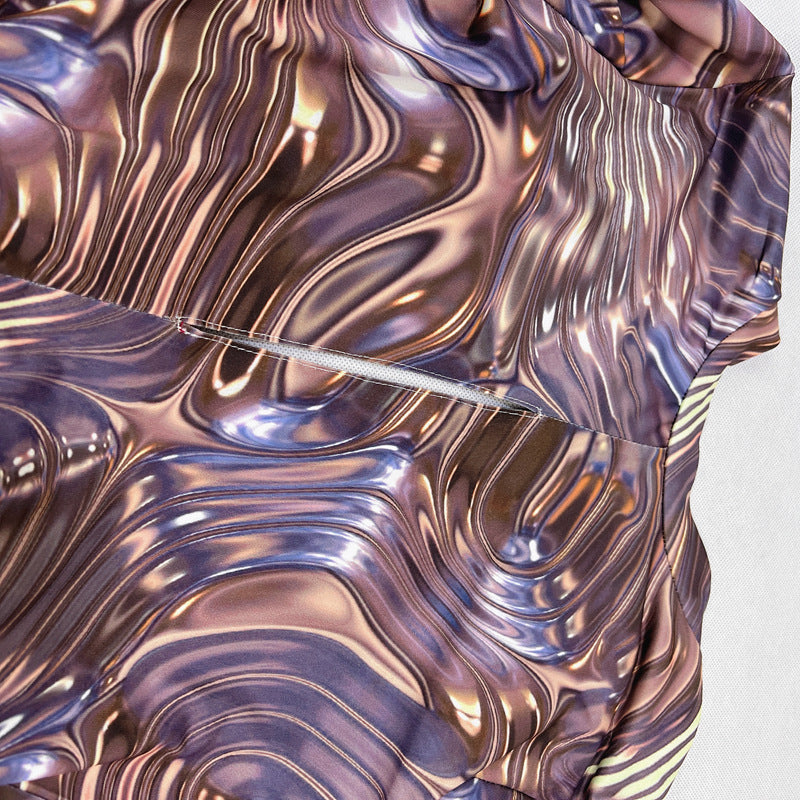 Women Hollow Long Sleeve Backless Printed Jumpsuit 18