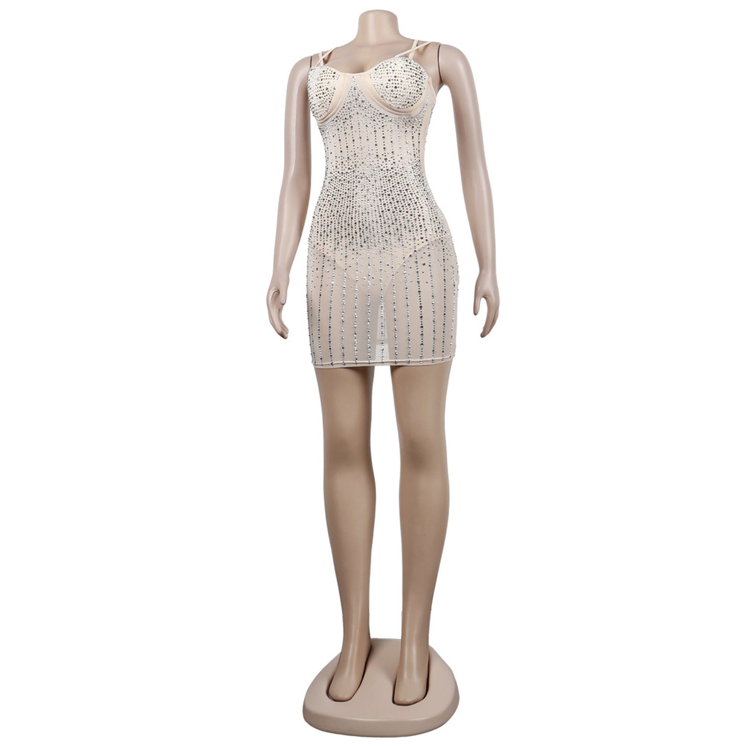 Sexy beaded Slim straps Nightclub Dress 11