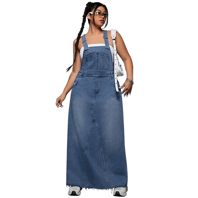 Plus-Size Women Denim Jumpsuit 12