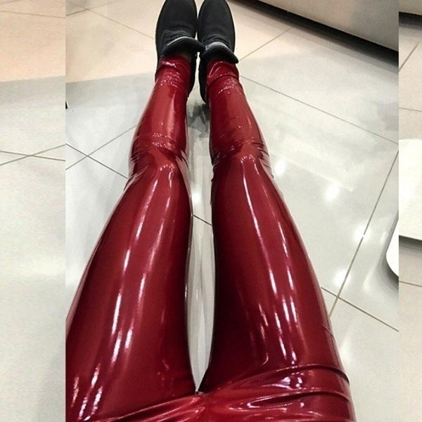 Women sexy pu-Leather Pant 4