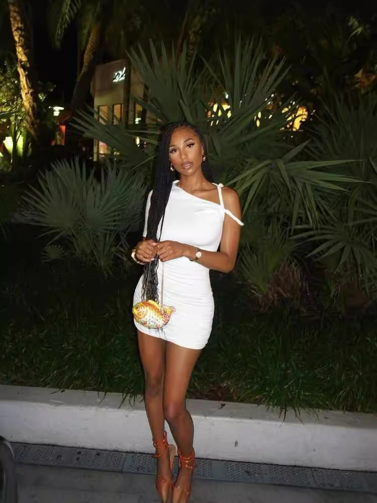 Fashionable Women's Solid Color Sexy Bodycon Dress 5