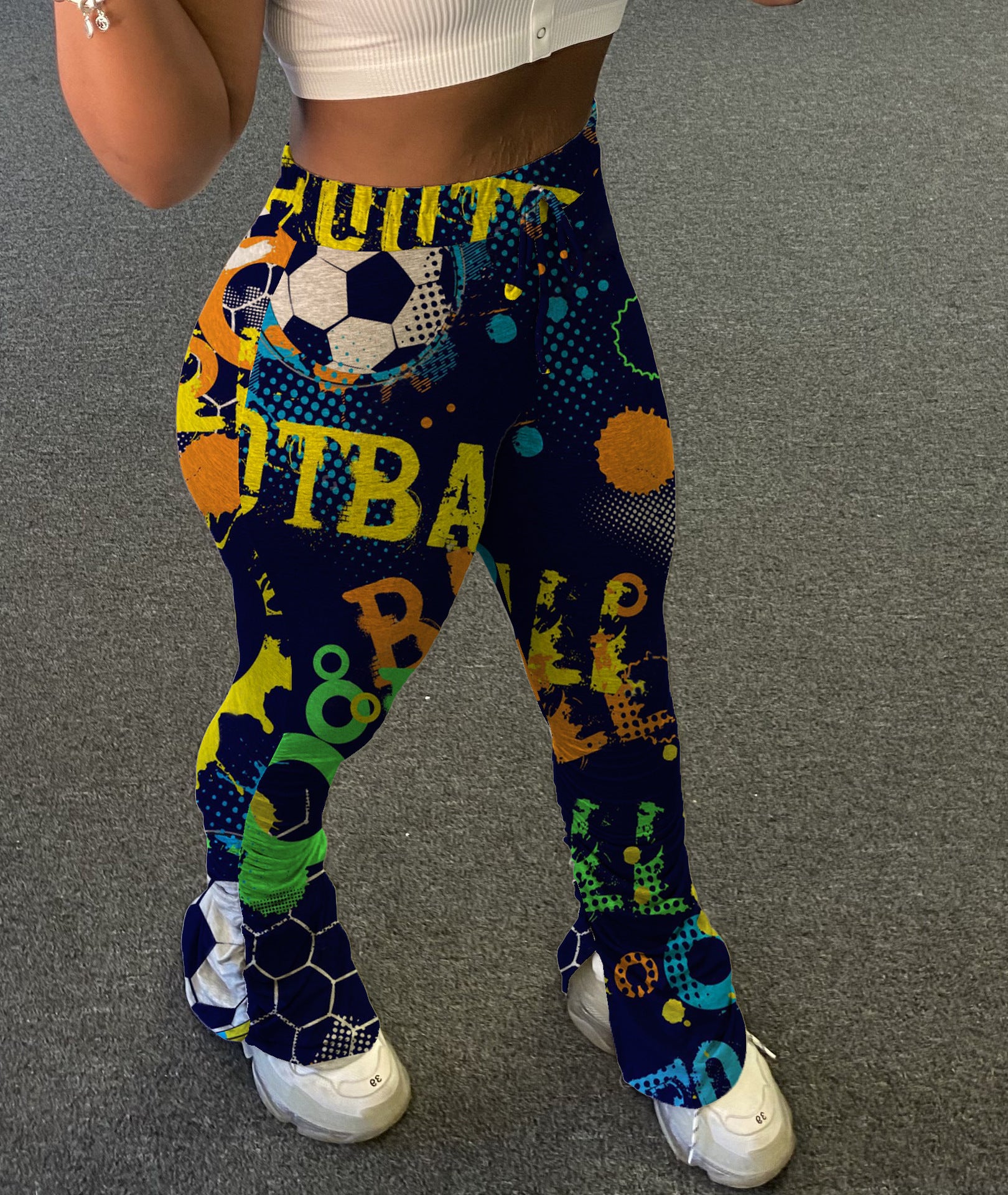 Women Casual printed pleated trousers 6