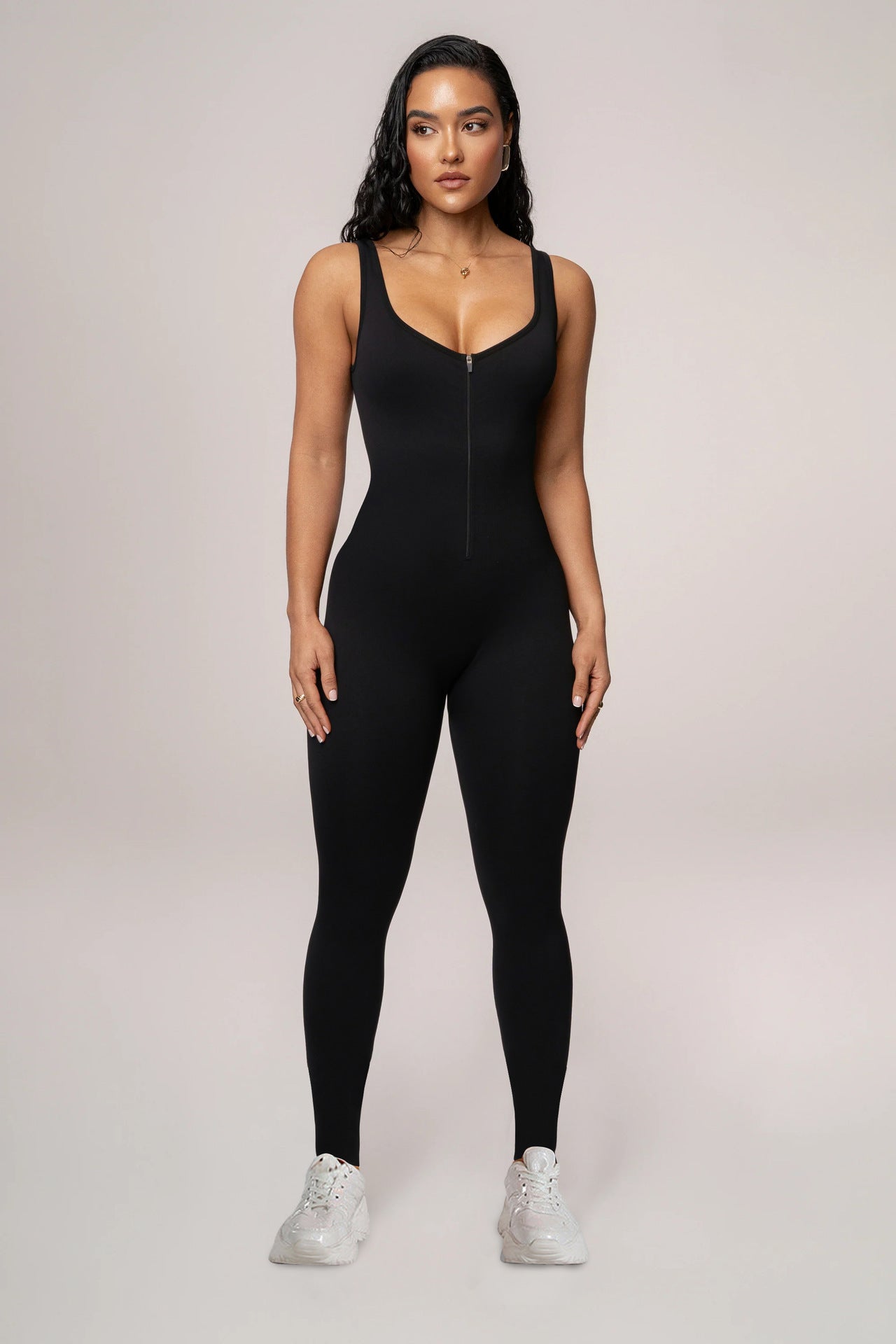 U Neck Print Jumpsuit Fashion Women's Nightclub Wear 3