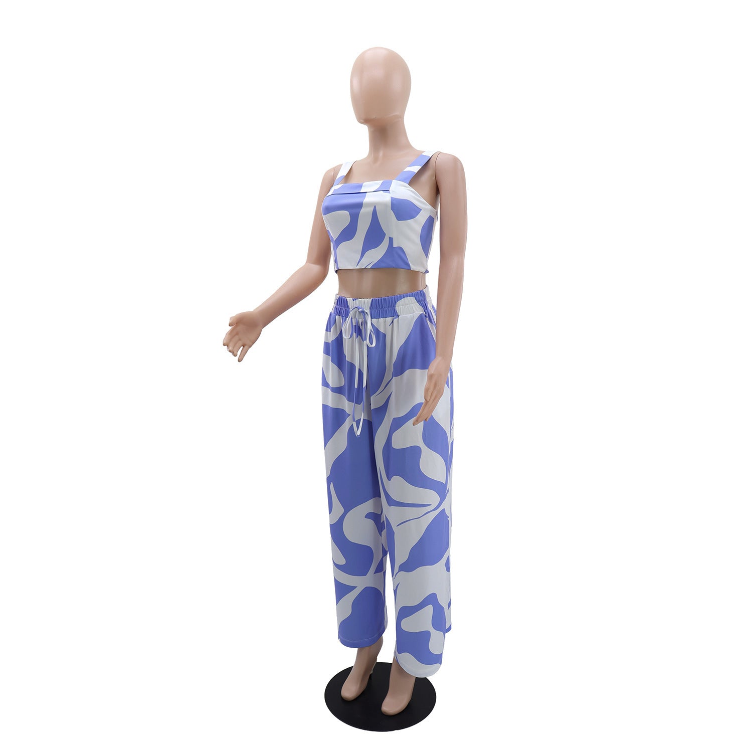 Women's Casual Print Strap Top and Pants Two-Piece Set 4
