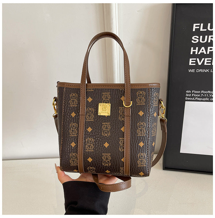 Women Popular Handbags Single Shoulder Bag Printed Bucket Bag Crossbody Bag 35