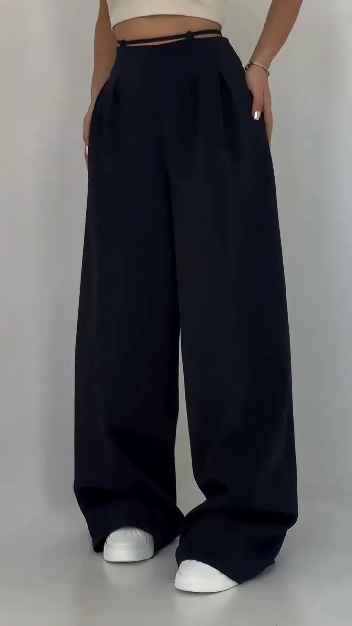 Women Casual Pleated Pants 4