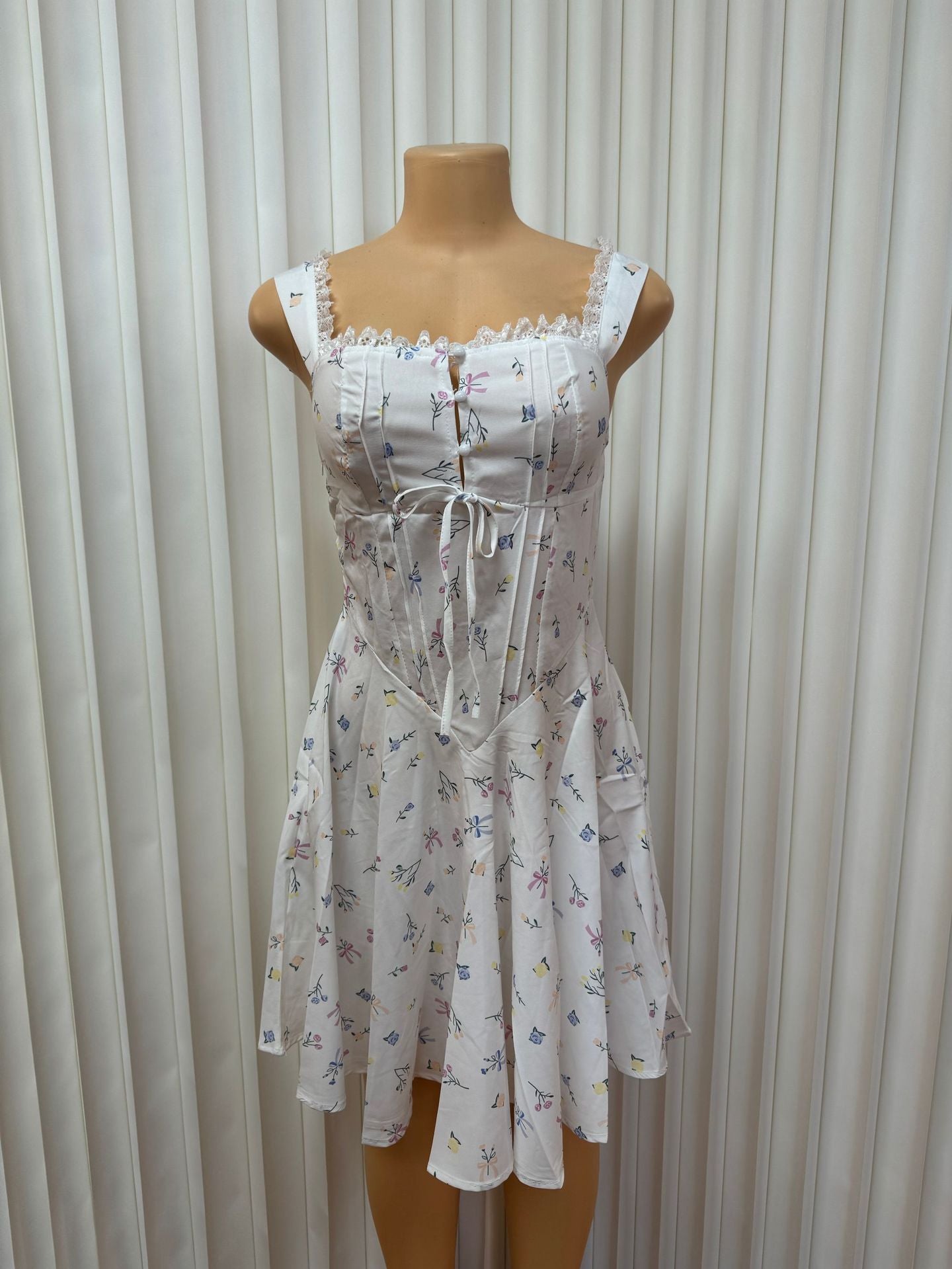 Women printed suspenders sexy Backless Lace dress 6