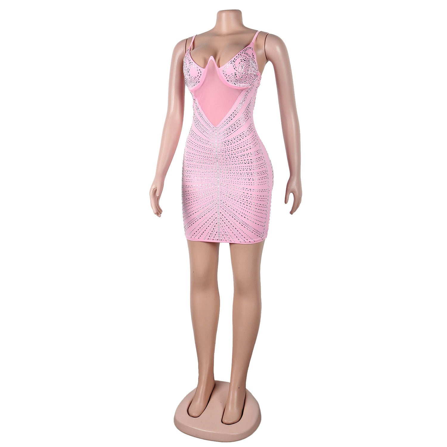 Sexy Beaded Strap Dress Nightclub Wear 17