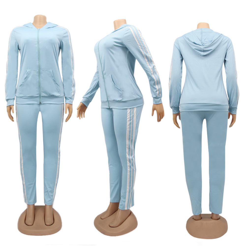 Women Long Sleeve Top Pant Tank Top Casual Sports Three-Piece 12