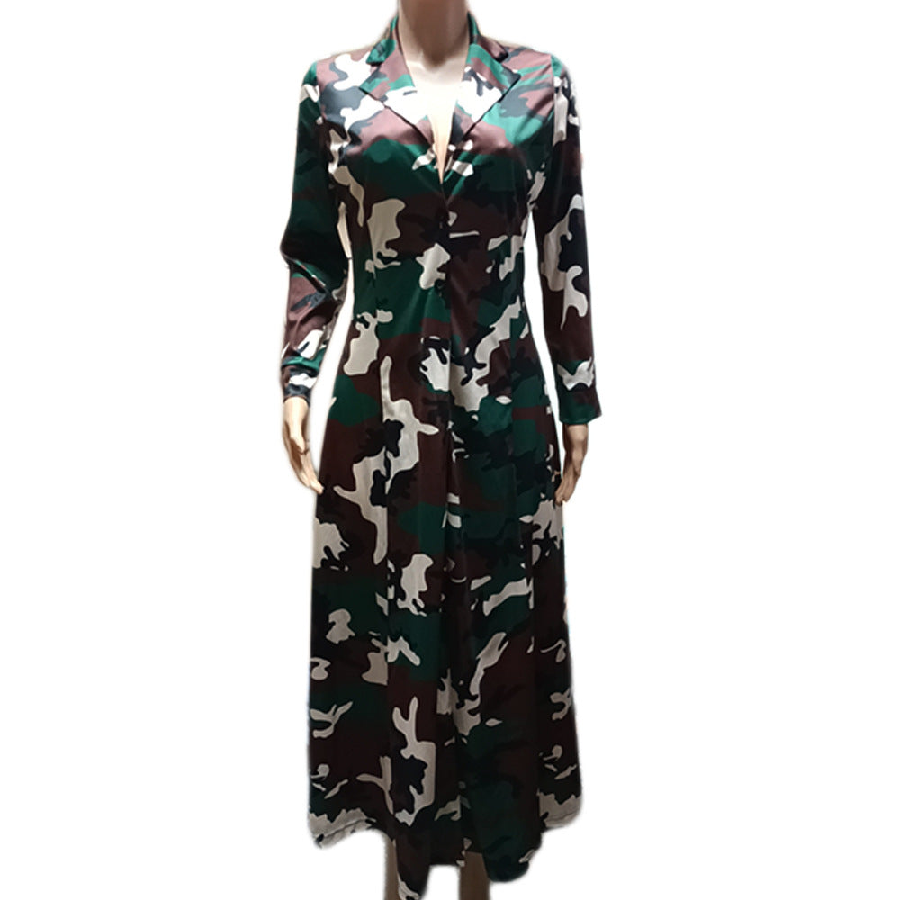 Camouflage Print Trench Coat 5