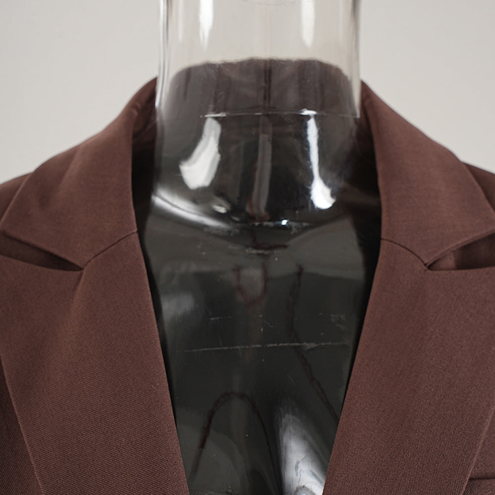 Women Fashion Contrast Patchwork Lace-Up Coat Windbreaker 6