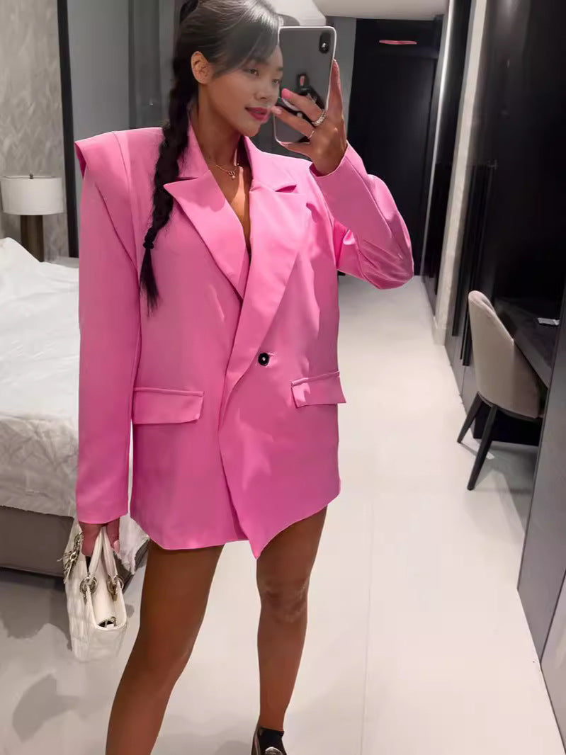 Women Loose Casual Long Sleeve Blazer Jacket 4