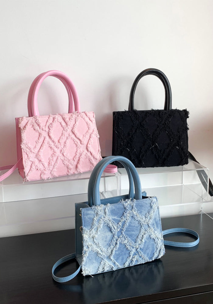 Women Summer Diamond Handbag Single Shoulder Crossbody Small Square Bag