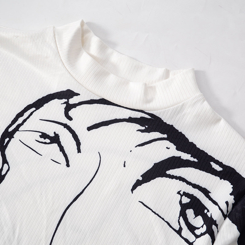 Women's Clothing Printing Casual Long-Sleeved Dress 9