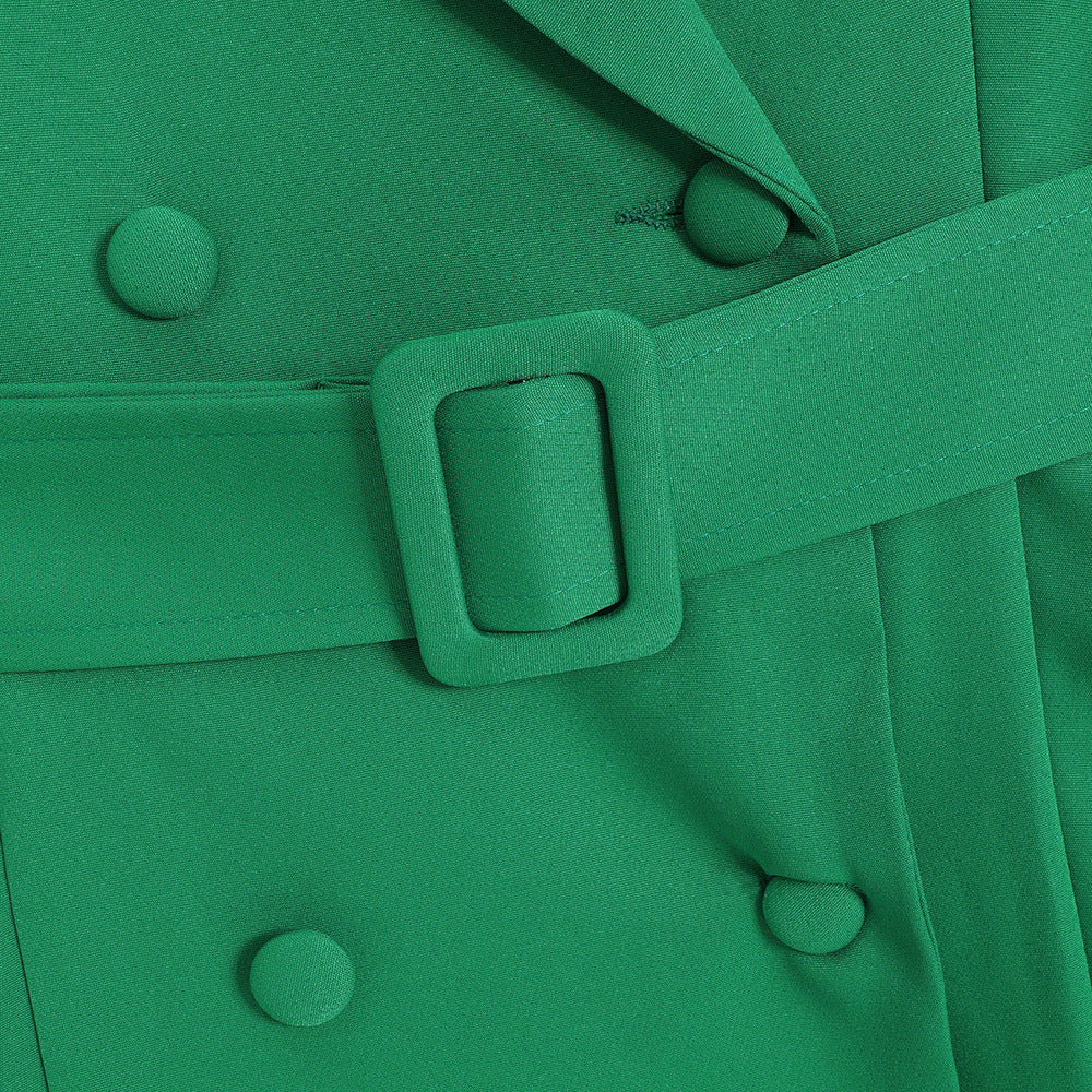 Spring Sexy See-Through Mesh Long Sleeve Double Breasted Slim Waist Chic Women Blazer Dress 21