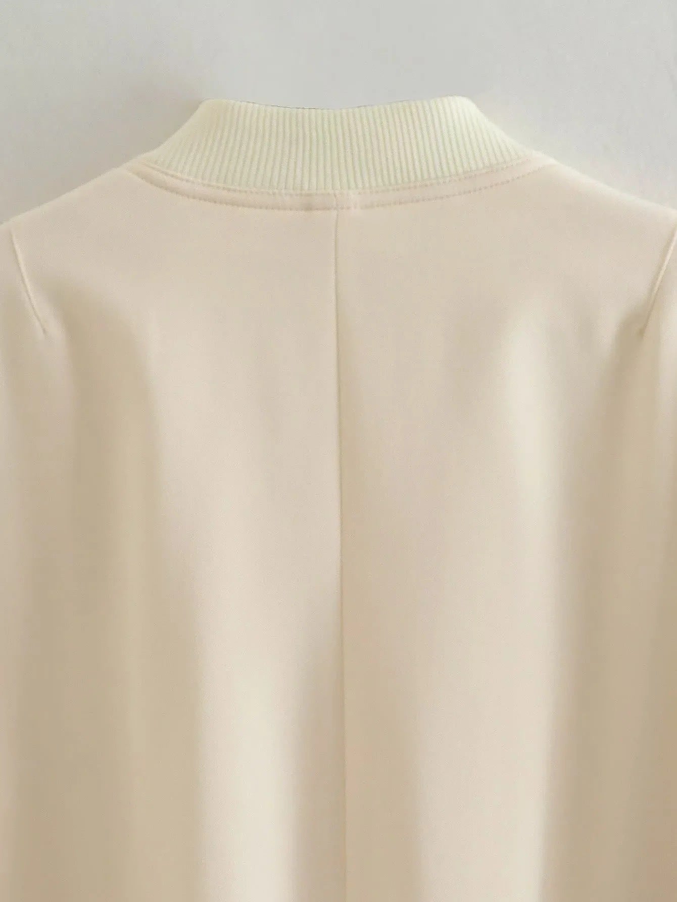 Women's Bomber Jacket Spring and Autumn Pocket Long Sleeve Casual Single Breasted Coat 42