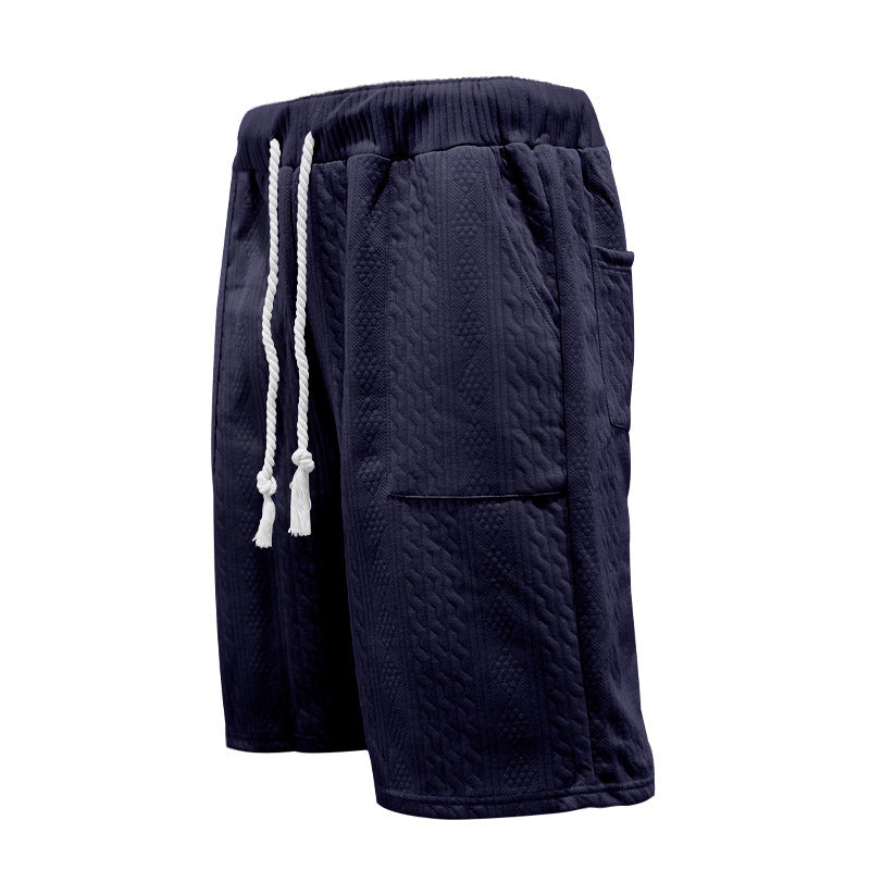 Men's Summer Loose Sleeveless T-Shirt Shorts Men's Summer Casual Jacquard Knitting Set 32