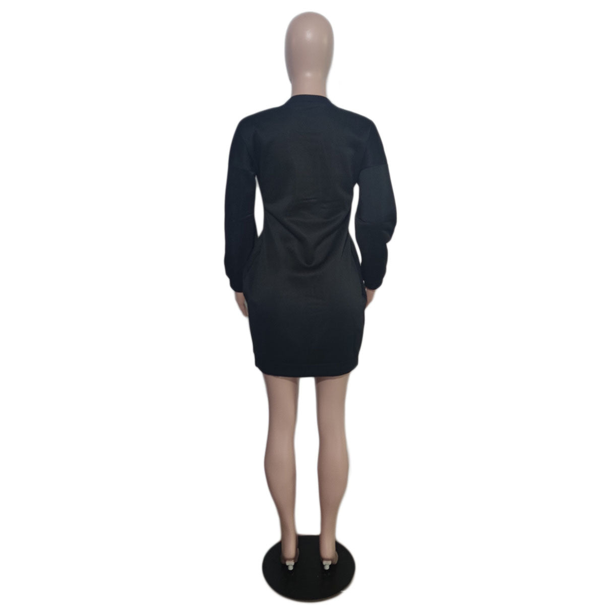 Women Casual Long Sleeve Pocket Dress 9