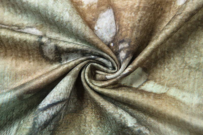 Summer Women sexy print backless strapless top and skirt two-piece suit 17