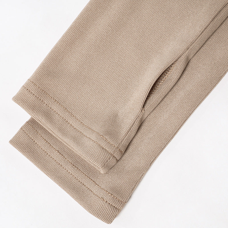 Women's Autumn And Winter Tight Fitting Hooded Long Sleeve Top And Pants Casual Two Piece Set 19