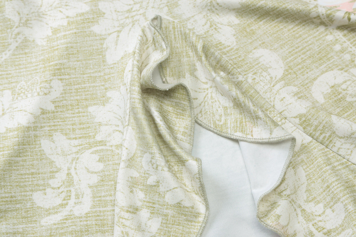 Women Summer Sexy Halter Neck Lace-Up Backless Slit Print Dress 13